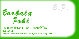 borbala pohl business card